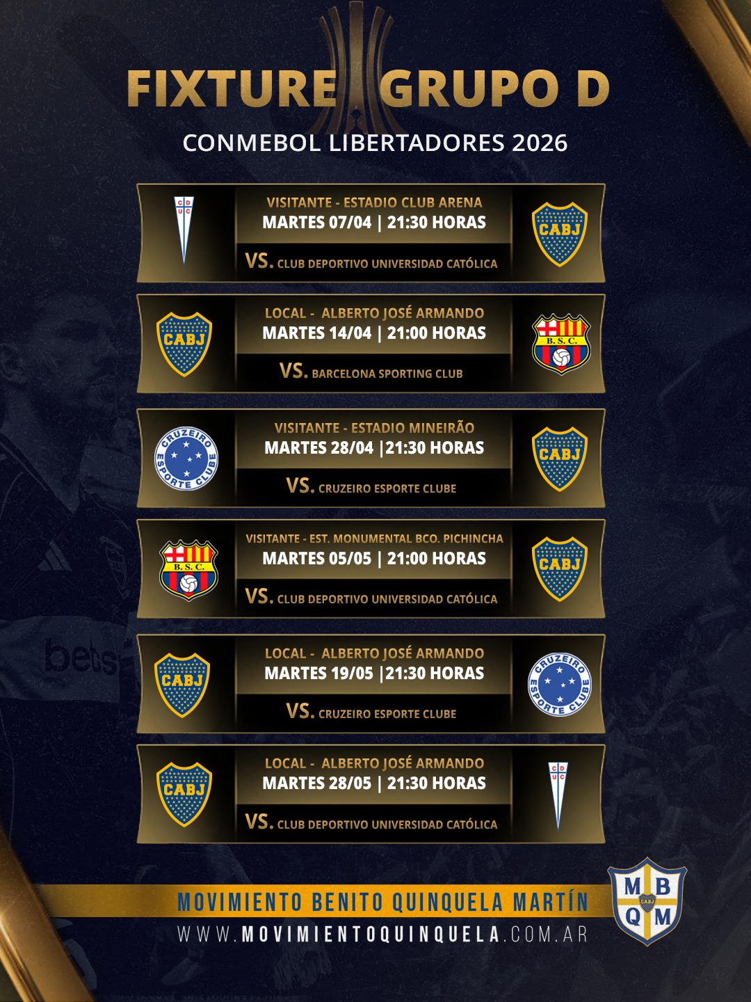 Poster del Movimiento Benito Quinquela Martin