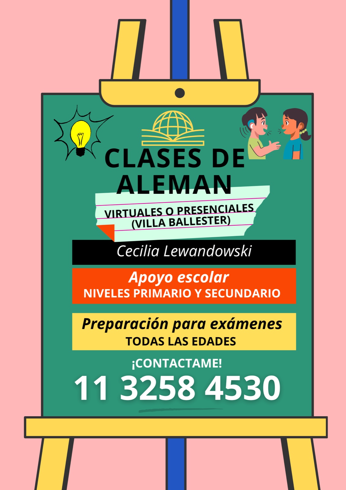 APRENDA ALEMÁN. VIRTUAL , PRESENCIAL. Clases de apoyo y preparación para exámenes